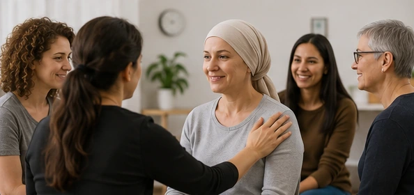 Cancer support group offering emotional support and connection to a survivor