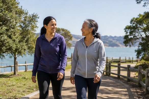 Community wellness walk supporting cancer journey well-being