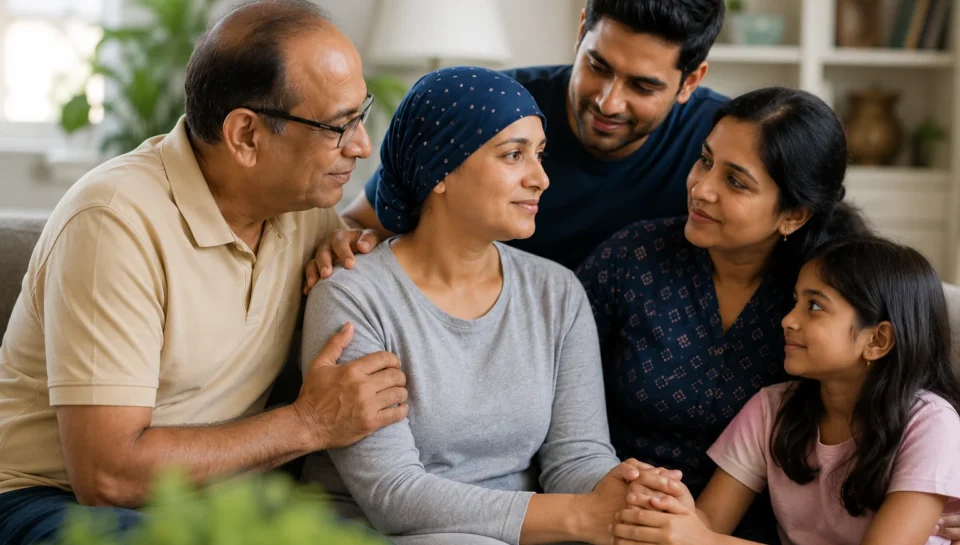 Cancer support for South Asian families with loved ones offering emotional support