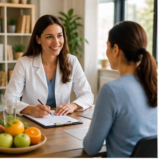 Personalized wellness programs consultation with a health professional creating a customized wellness plan