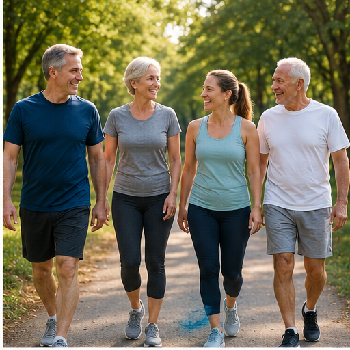 Preventive health programs encouraging active lifestyles through outdoor walking and community wellness activities