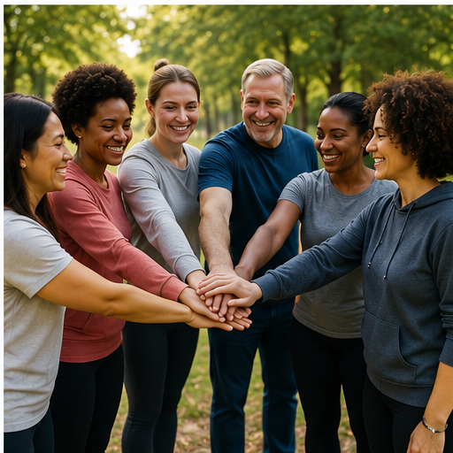Health and wellness community supporting personalized wellness programs through teamwork and healthy living
