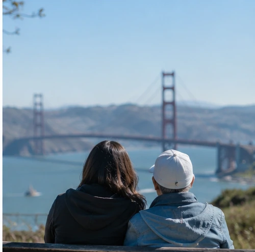 Couple sharing a peaceful moment during a cancer caregiving journey