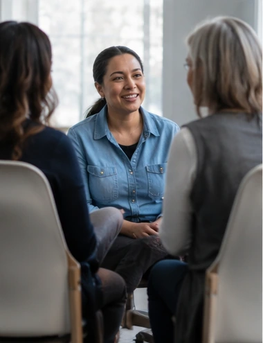 Cancer caregiver support group sharing guidance and experiences