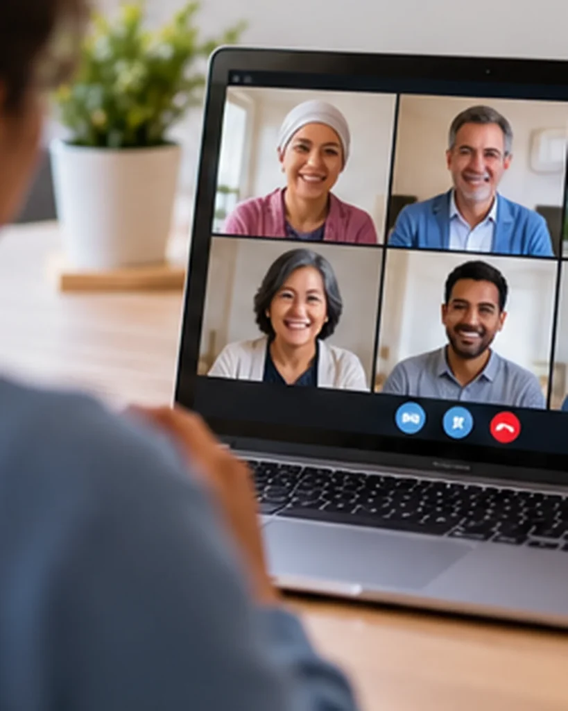 Online cancer support group connecting patients and survivors